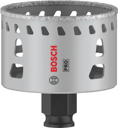 Sierra de corona Bosch PRO Tile PC Plus de 65 mm para cortar azulejos.