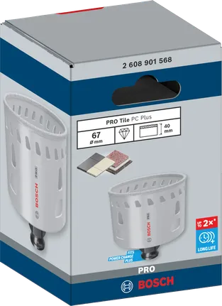 Sierra de corona Bosch PRO Tile PC Plus 67 mm.