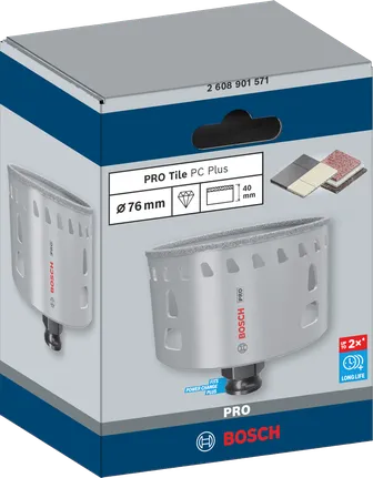 Sierra de corona Bosch PRO Tile PC Plus de 76 mm.