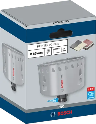 Sierra de corona Bosch PRO Tile PC Plus de 83 mm.