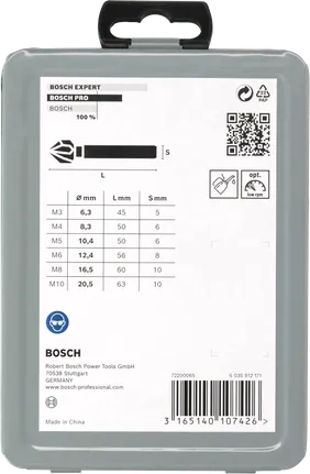 Juego de brocas avellanadoras Bosch PRO HSS (6 piezas).