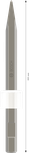 Cincel puntiagudo Bosch PRO HEX 19-4C, vástago hexagonal de 300 mm.
