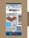 Juego de cinceles planos Bosch SDS plus-4C 20×250 mm.