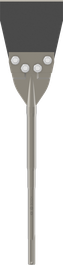 Rascador de suelos Bosch PRO SDS max con filo de 152 mm.