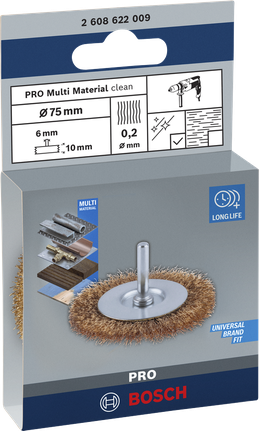 Disco de alambre limpio Bosch PRO Multi Material 75×0,2 mm.