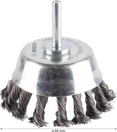 Cepillo de copa pesado de metal Bosch PRO, mango recto de 65 mm.