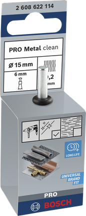 Cepillo de limpieza de metal Bosch PRO 15×0,2 mm.