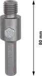 Adaptador hexagonal Bosch PRO M16 de 80 mm para herramientas con vástago hexagonal.