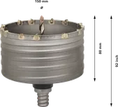 Broca de núcleo Bosch PRO SDS max-5 de 150 mm con 13 dientes.
