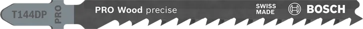 Hoja de sierra de calar Bosch PRO Wood Precise T144DP para cortes limpios.