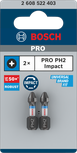 Paquete de 2 brocas de impacto Bosch PRO PH2 de 25 mm.