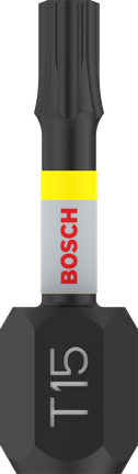Punta de impacto Bosch PRO Torx T15 de 25 mm para destornilladores de impacto.