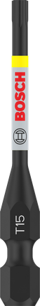 Punta de impacto Torx T15 de 55 mm de Bosch PRO para una fijación precisa.