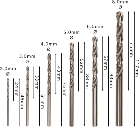 Juego de brocas helicoidales Bosch PRO Metal HSS-G, 6 piezas.