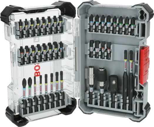 Juego de puntas de destornillador de impacto Bosch PRO, 41 piezas en estuche.