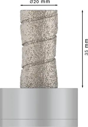 Fresa en seco de cerámica Bosch PRO 20x35 mm X-Lock.