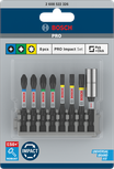 Juego de puntas de impacto Bosch PRO de 8 piezas.