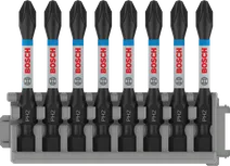 Juego de puntas de impacto Bosch PRO Phillips PH2 de 55 mm, 8 piezas.