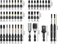 Juego de puntas de destornillador de impacto Bosch PRO, 41 piezas, con tamaños surtidos.