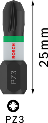 Punta de impacto Bosch PRO Pozidriv PZ3 25 mm.