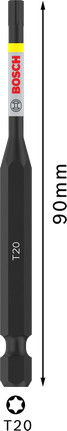 Punta de impacto Bosch PRO Torx T20 90 mm.