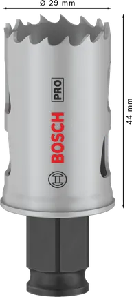 Sierra de corona Bosch PRO Multi Material PC Plus, diámetro 29 mm.