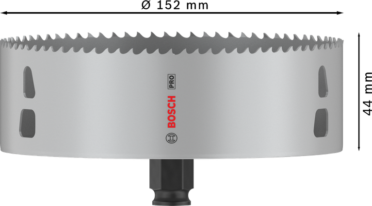 Sierra de corona Bosch PRO Multi Material PC Plus de 152 mm de diámetro.