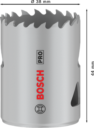 Sierra de corona multimaterial Bosch PRO rosca 38 mm.