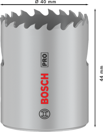 Sierra de corona multimaterial Bosch PRO rosca 40 mm.