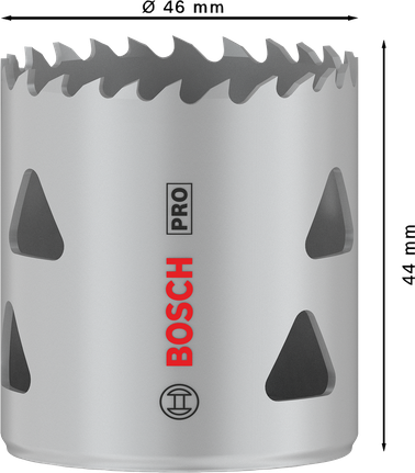 Sierra de corona multimaterial Bosch PRO roscada 46 mm.
