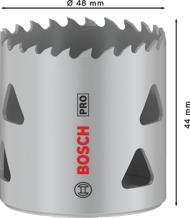 Sierra de corona multimaterial Bosch PRO roscada 48 mm.