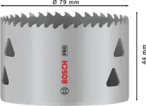 Sierra de corona multimaterial Bosch PRO de 79 mm de rosca.