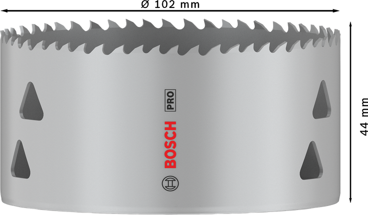 Sierra de corona multimaterial Bosch PRO roscada 102 mm.