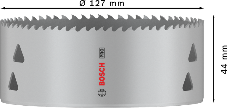 Sierra de corona multimaterial Bosch PRO roscada 127 mm.