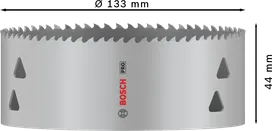 Sierra de corona multimaterial Bosch PRO roscada 133 mm.