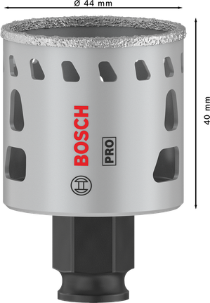 Sierra de corona Bosch PRO Tile PC Plus de 44 mm para cortar azulejos.