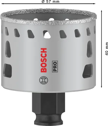 Sierra de corona Bosch PRO Tile PC Plus 57 mm para taladrar azulejos.