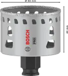 Sierra de corona Bosch PRO Tile PC Plus de 60 mm para cortar azulejos.