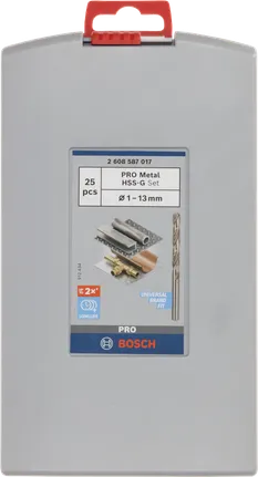 Juego de brocas Bosch PRO Metal HSS-G, 25 piezas.