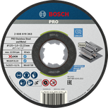 Disco de corte Bosch PRO X-Lock para acero inoxidable y metal.