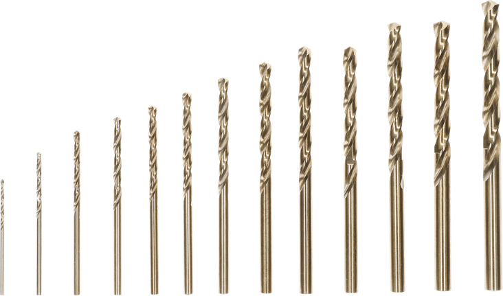 Juego de brocas helicoidales HSS-Co de acero inoxidable Bosch PRO, 13 piezas.