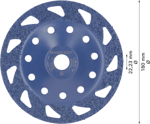 Cabezal de rectificado de metal duro Bosch EXPERT Multi Material, plano 180 mm.