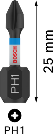 Punta de impacto Bosch PRO Phillips PH1 25 mm.