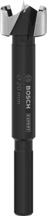 Broca Forstner Bosch EXPERT Wood de 20 mm para perforaciones precisas en madera.