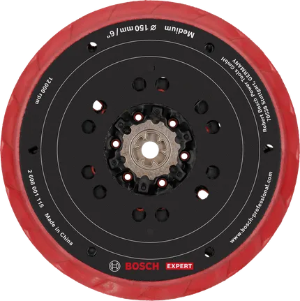 Plato lijador multiagujero Bosch EXPERT de 150 mm, mediano.