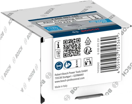 Matriz de engaste Bosch PRO DIN K22 AL 95 mm² 120 mm² aluminio.