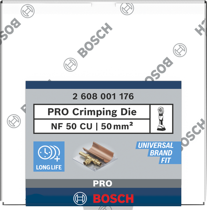 Matriz de crimpado Bosch PRO de 50 mm² para cobre.