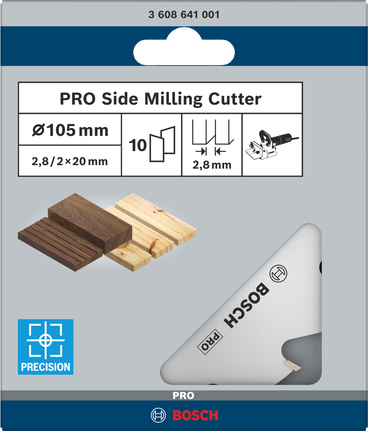 Fresa lateral Bosch PRO 105×20×2,8 mm 10 dientes.