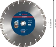 Disco de corte de diamante multimaterial Bosch EXPERT de 300 mm.