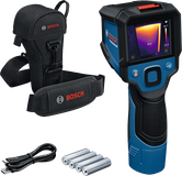 Cámara térmica Bosch GTC 12V-450 con estuche y baterías.